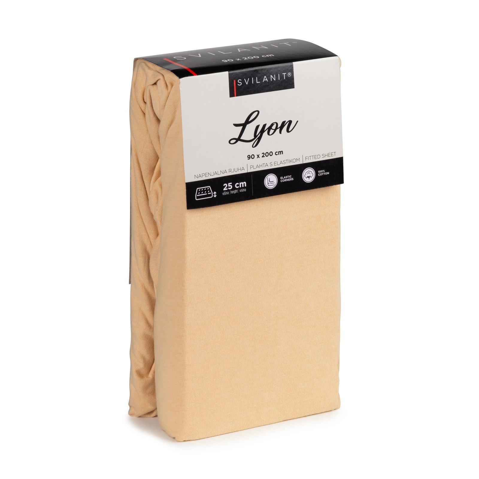 Bombažna napenjalna rjuha Lyon-bež