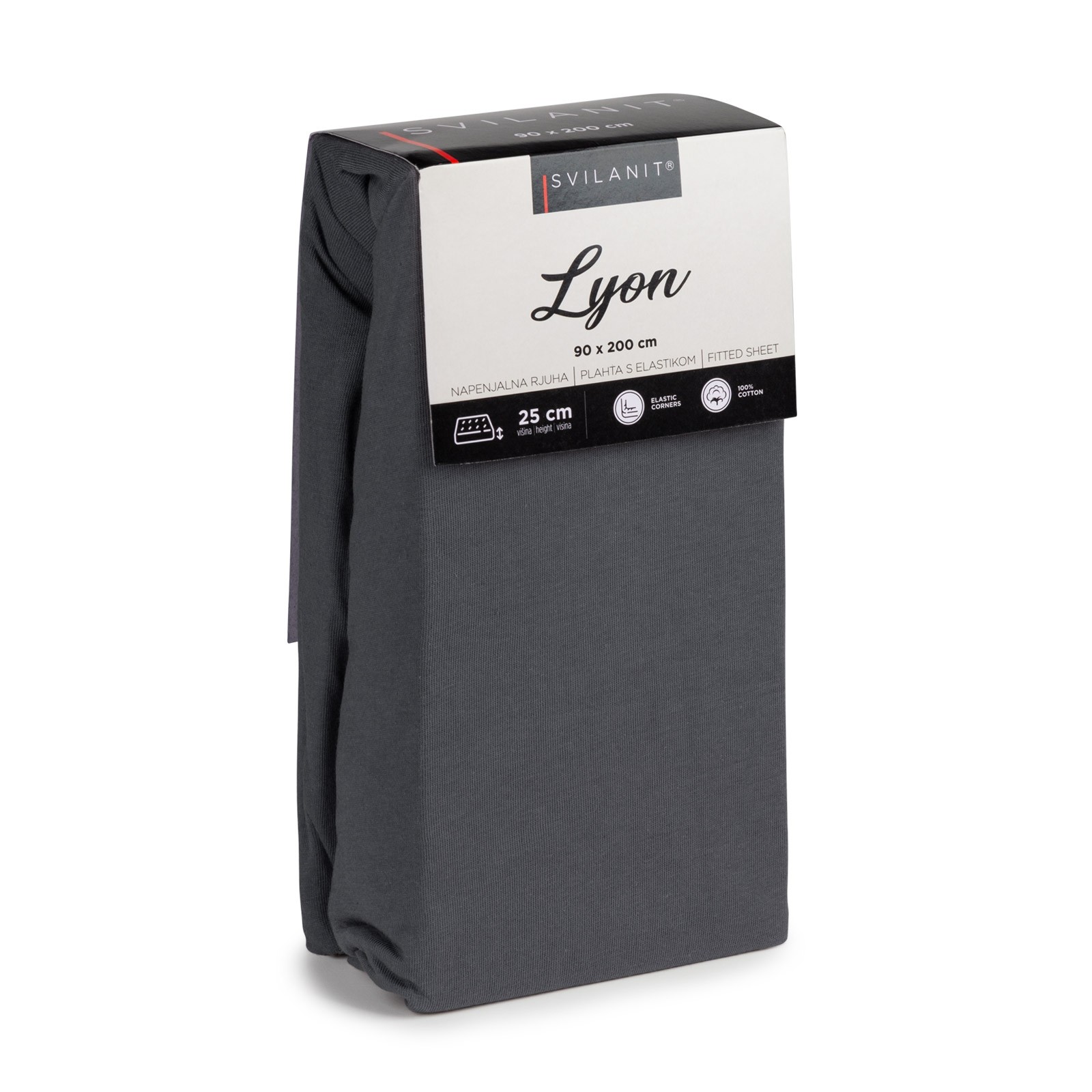 Bombažna napenjalna rjuha Lyon-siva