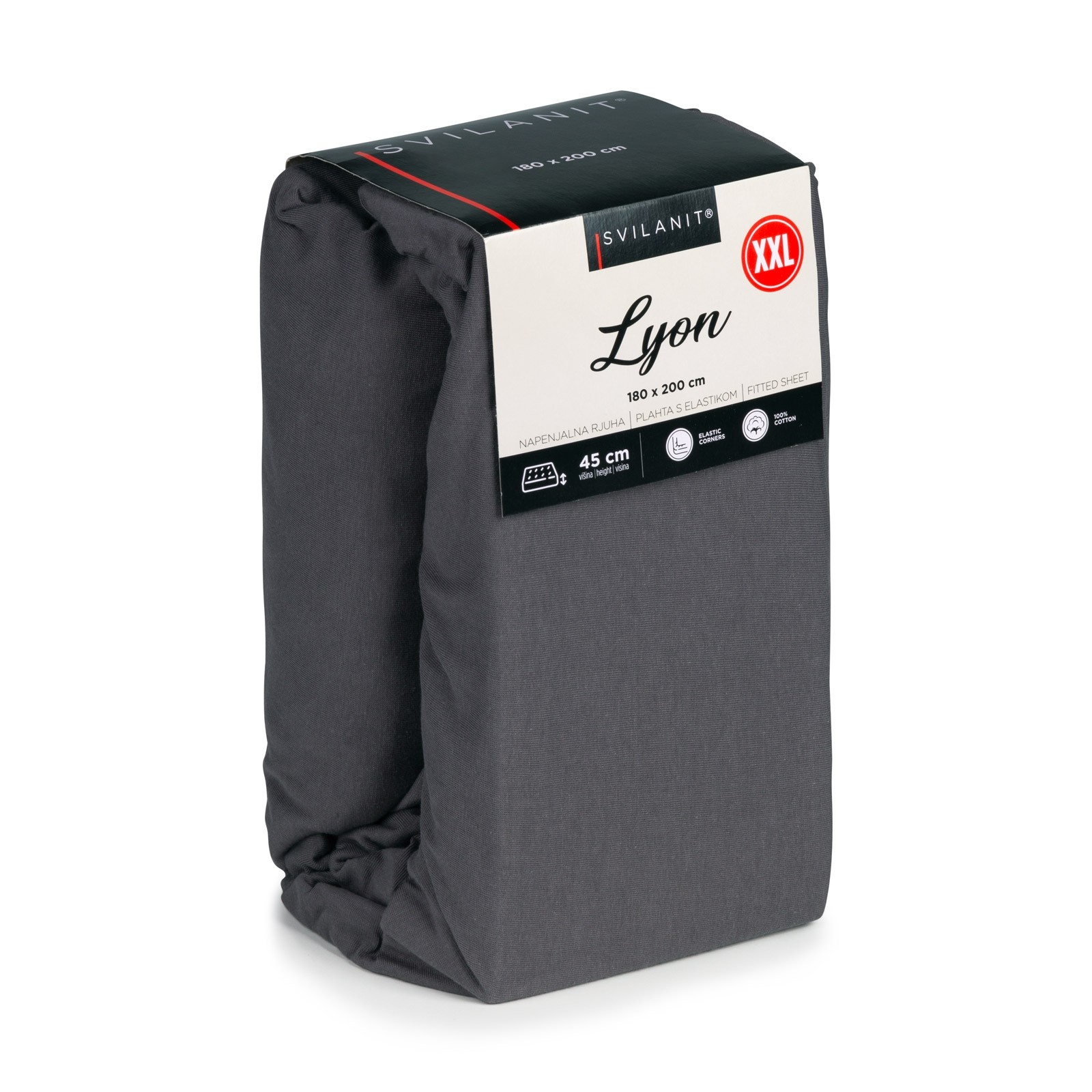 Bombažna napenjalna rjuha Svilanit Lyon XXL - siva