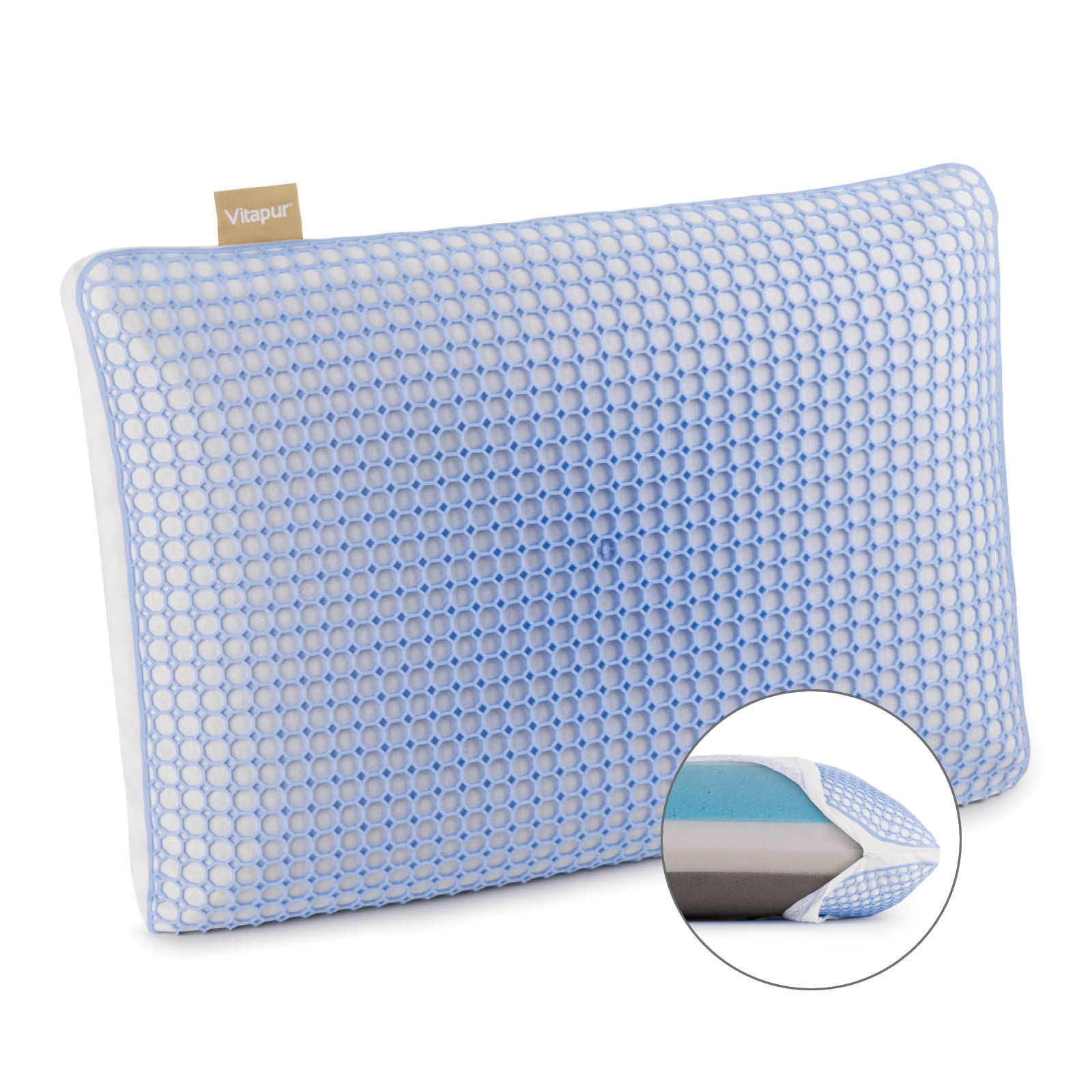 Hibridni vzglavnik Vitapur MemoElite Memory 3 v 1 – 40 x 60 cm